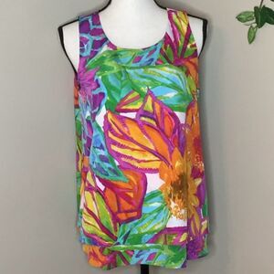 Lauren Ralph Lauren Floral Tank Top Size Medium . B14